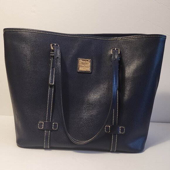 Dooney & Bourke Handbags - Dooney & Bourke East West Shopper Large Tote Navy Blue